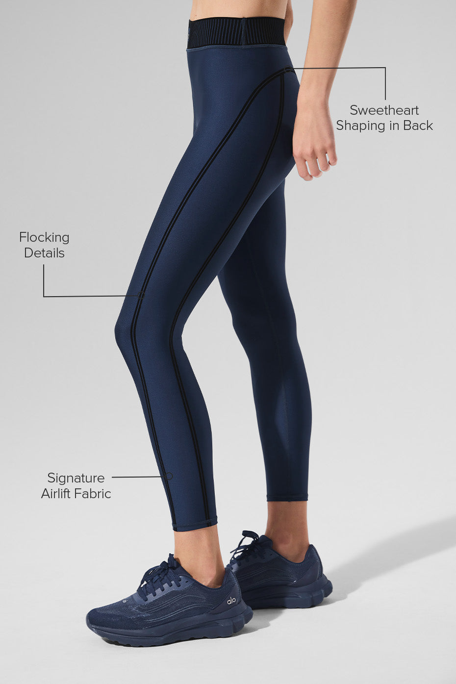 Airlift High-Waist 7/8 Line Up Leggings - Navy